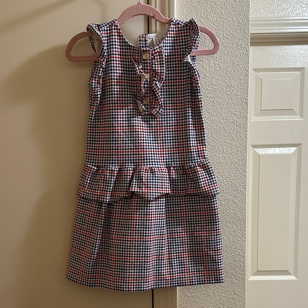 Janie and Jack Red and Blue Checkered Dress